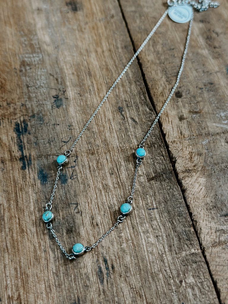 5 Stone Turquoise Necklace