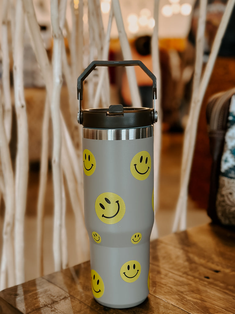 Straw Tumbler W\ Handle