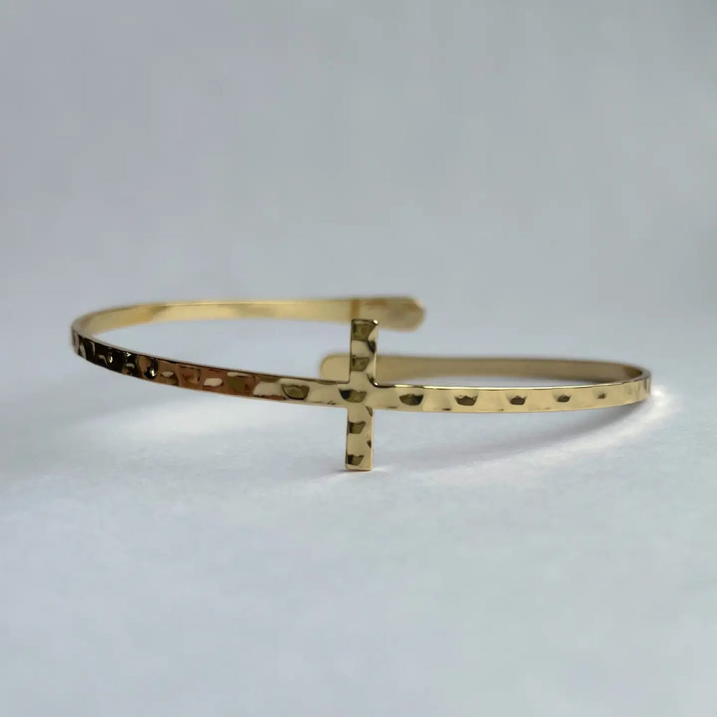 Cross Bangle Bracelet