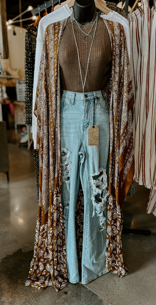 Boho Long Kimono