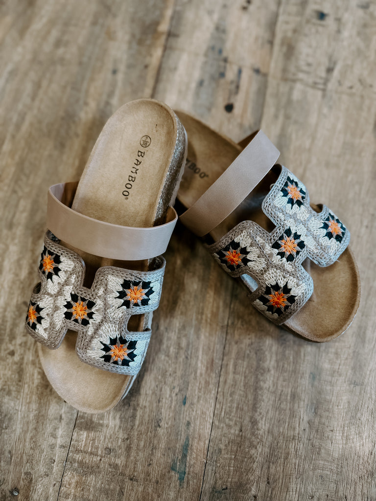 Floral Crochet Sandals