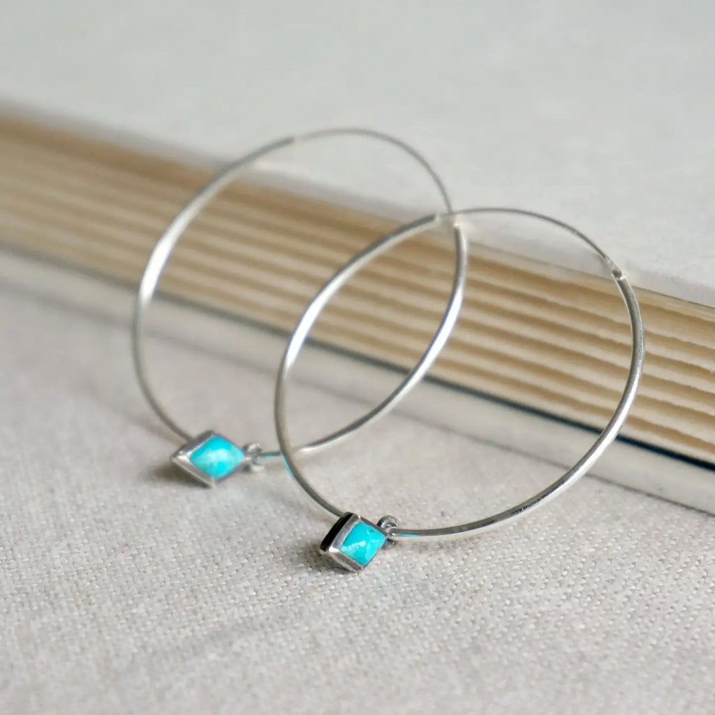 Dir Turquoise Hoops