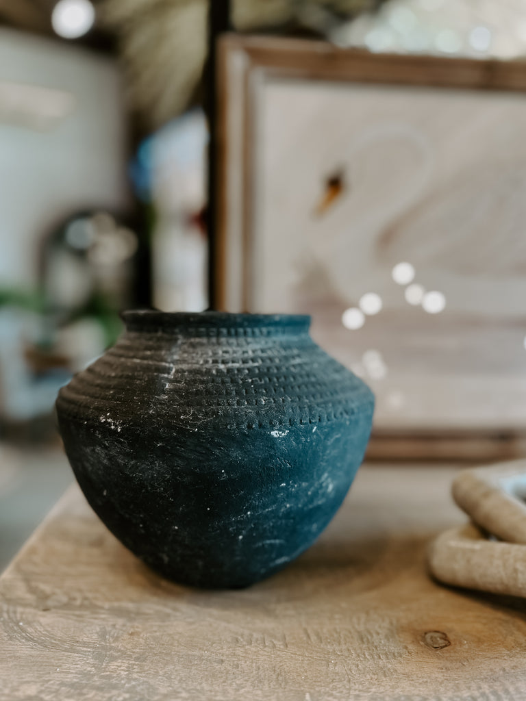 Charcoal Geo Vase