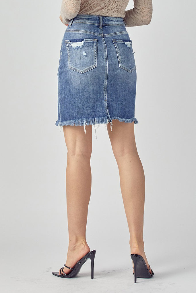 Stretch Denim Skirt