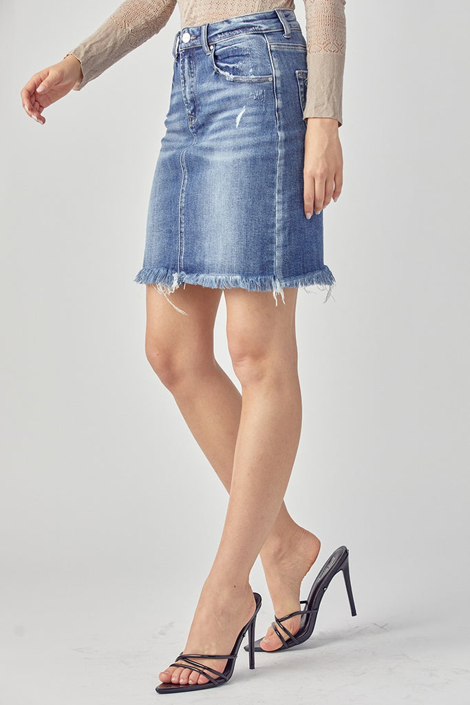 Stretch Denim Skirt