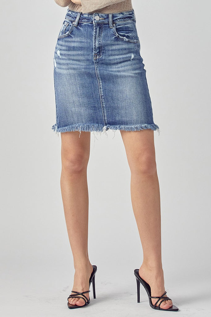 Stretch Denim Skirt