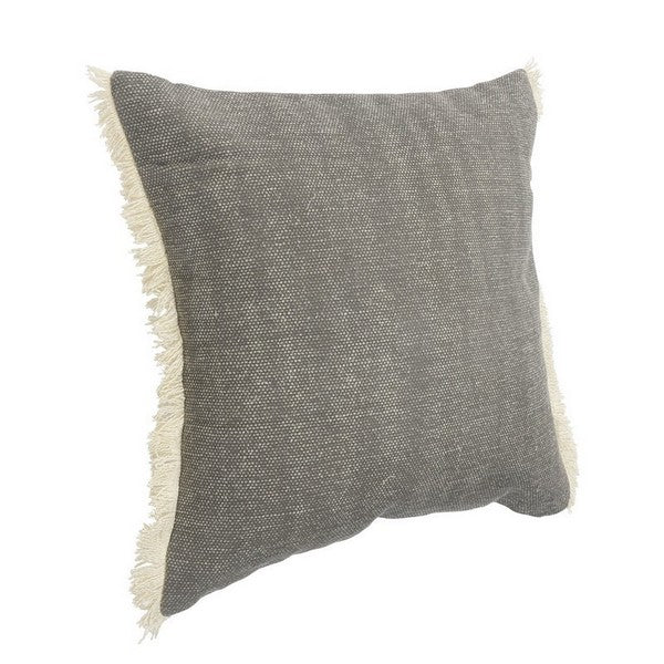 Charcoal Fringed Pillow