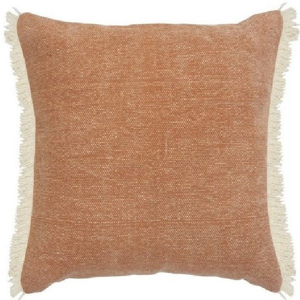 Rust fringed Pillow