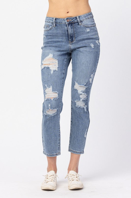 Demi Distressed Denim Jeans