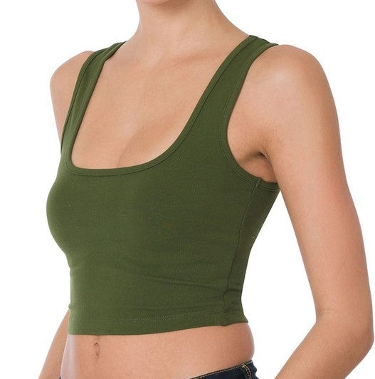 Square Neck Cropped Tank