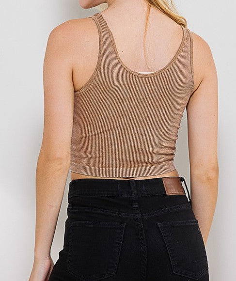 Mineral Wash Ribbed Tank