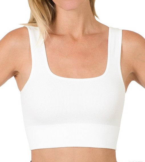 Square Neck Cropped Tank