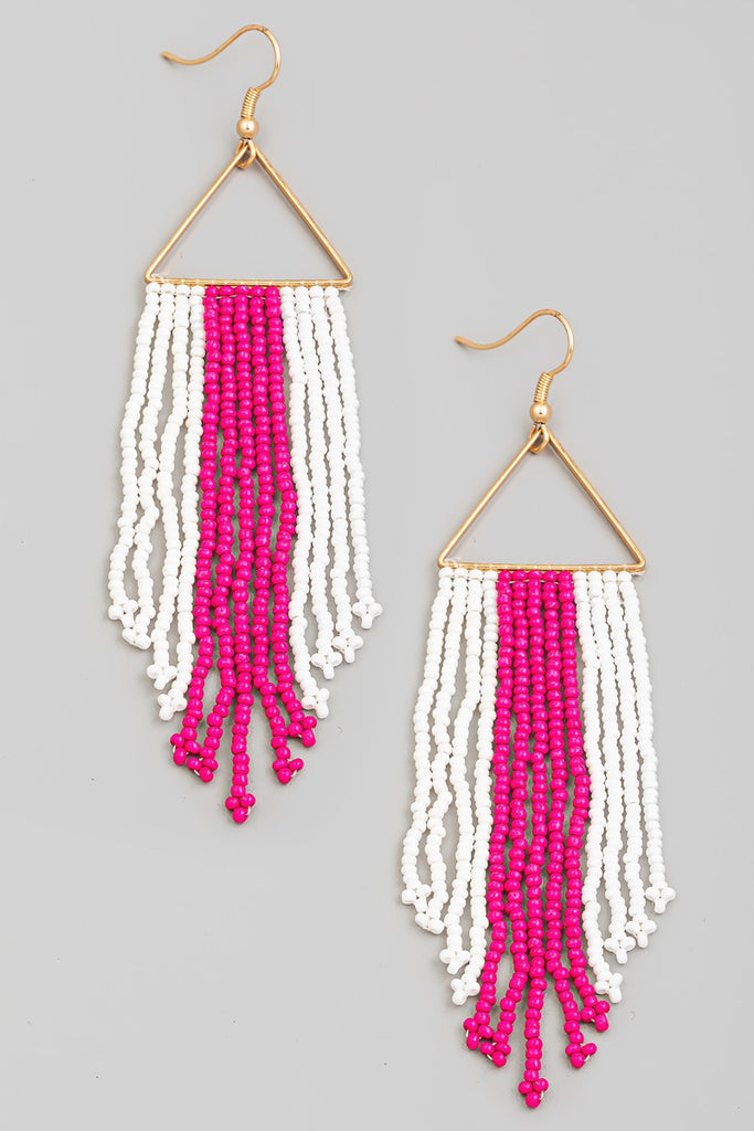 Pink mix Beaded Earrings