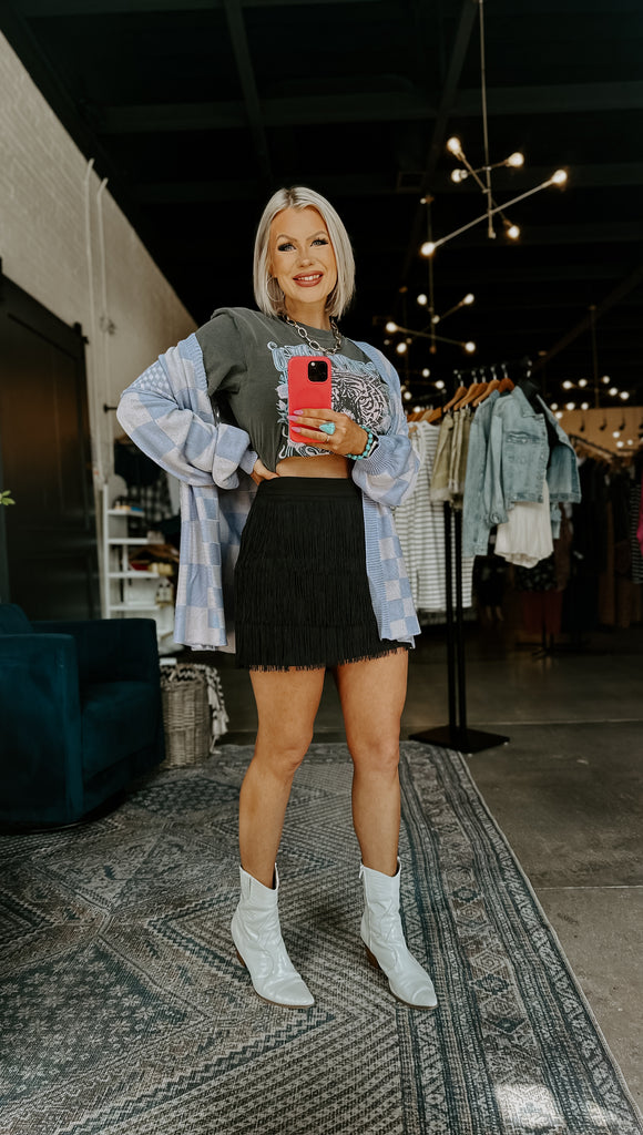 Black Fringe Skirt