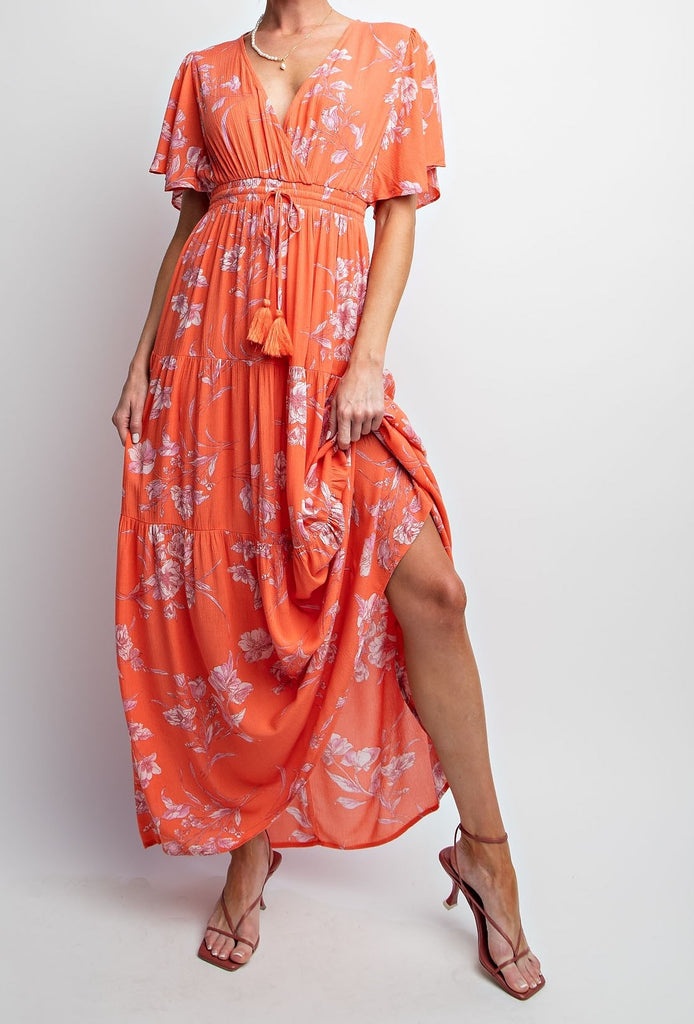 Coral Maxi Dress