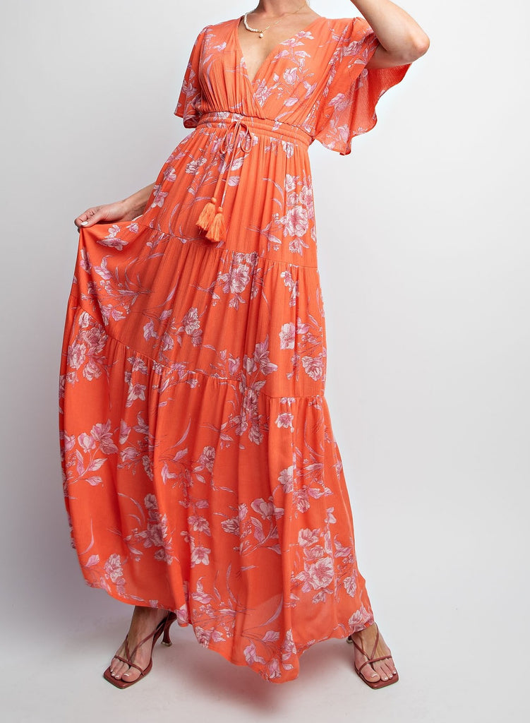 Coral Maxi Dress