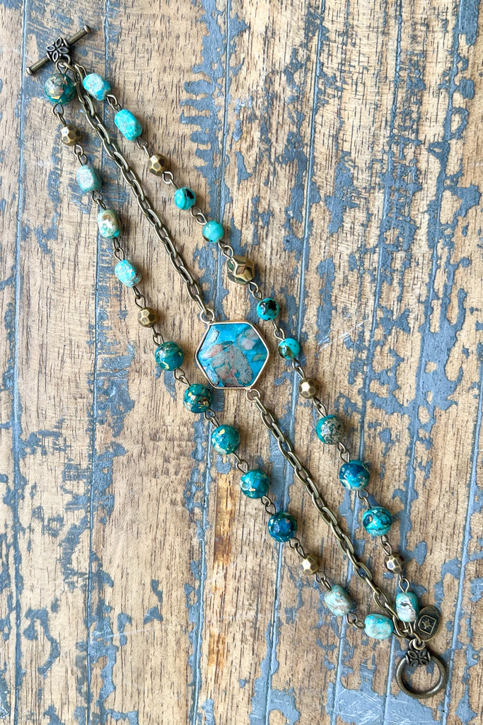 Teal 3 Layer Bracelet