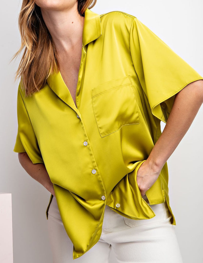 Green Silk Blouse