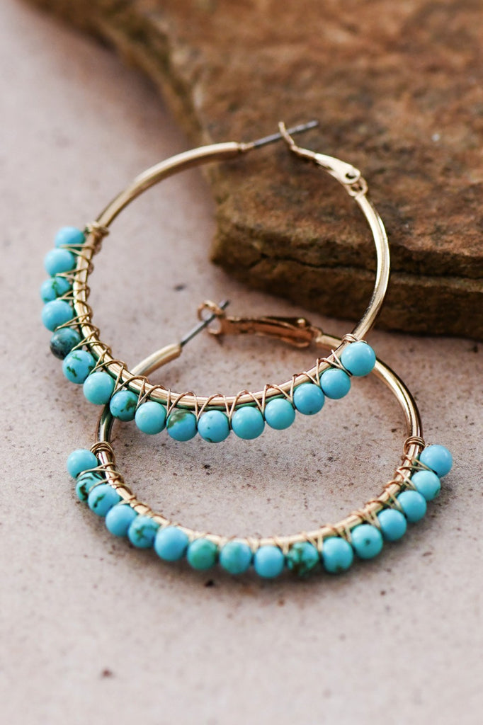 Turquoise Bead Earrings