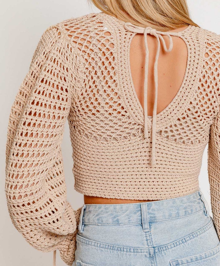 Sleeved Crochet Top