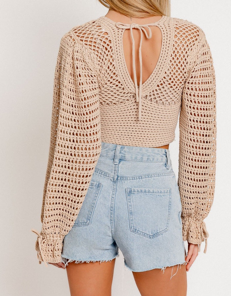 Sleeved Crochet Top