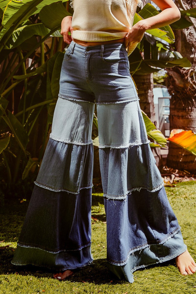 Colorblock Wide leg Pants