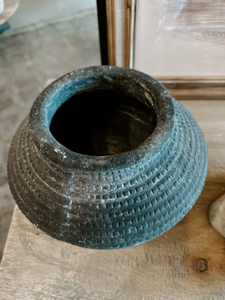 Charcoal Geo Vase