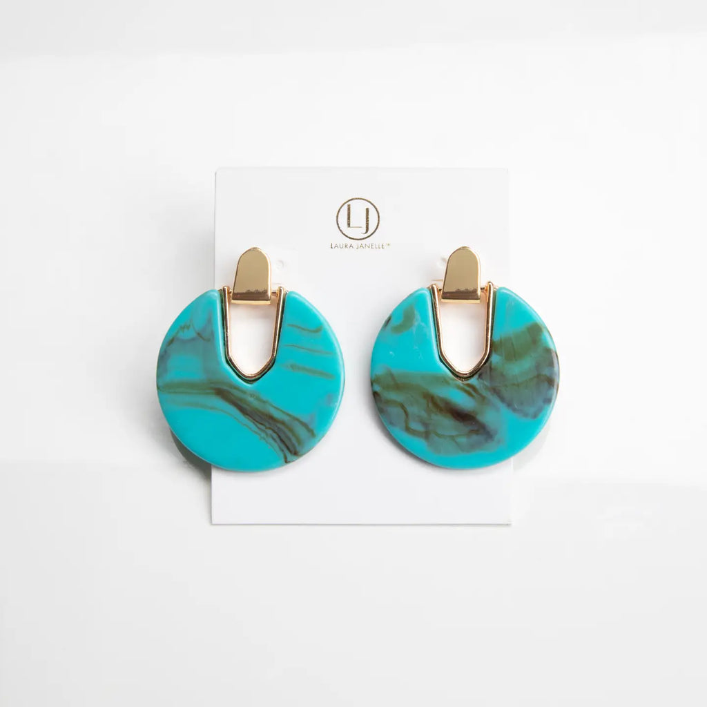 Resin Circle Earrings