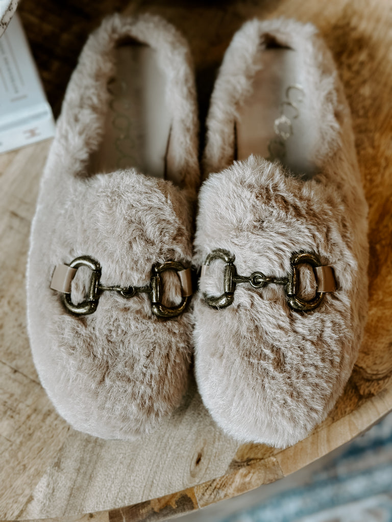 Fur Mule Slide