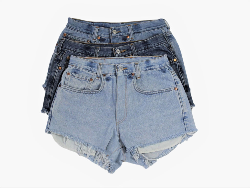 High-Rise Upcycled Denim Cutoff Shorts