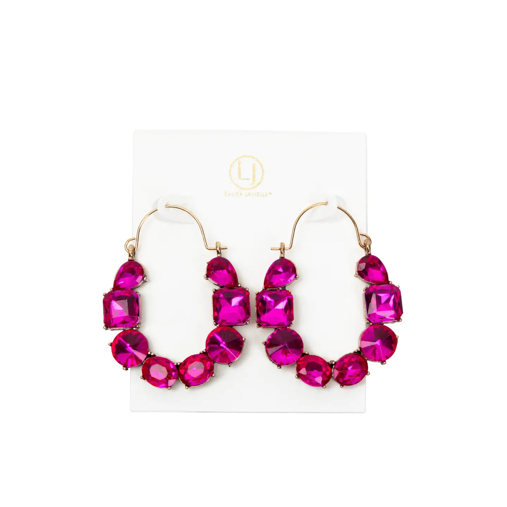 Gem Hoop Earrings