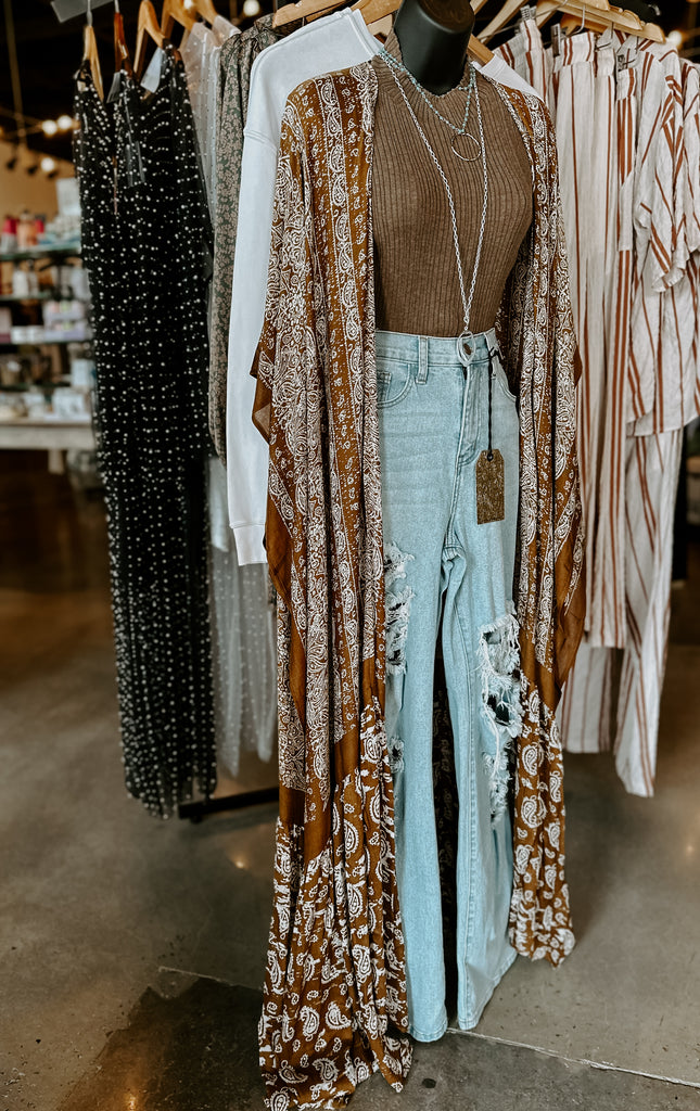 Boho Long Kimono