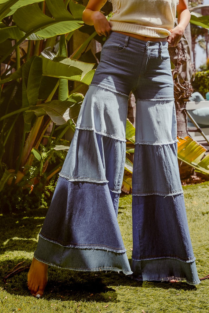 Colorblock Wide leg Pants