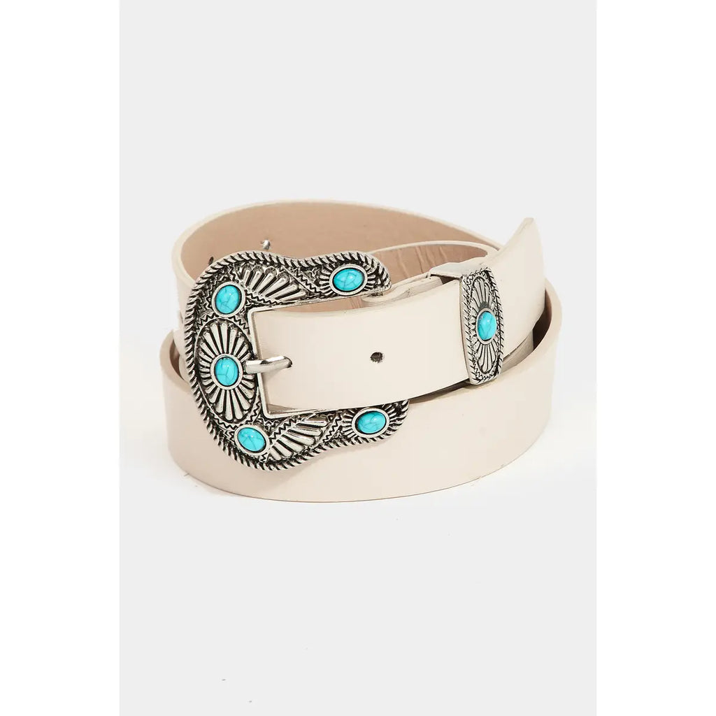 Faux Turquoise Stud Belt