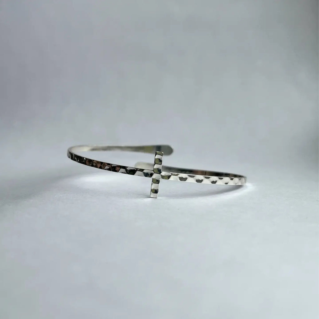 Cross Bangle Bracelet