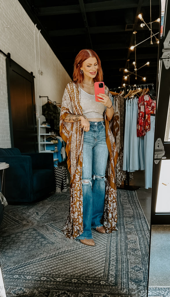 Boho Long Kimono