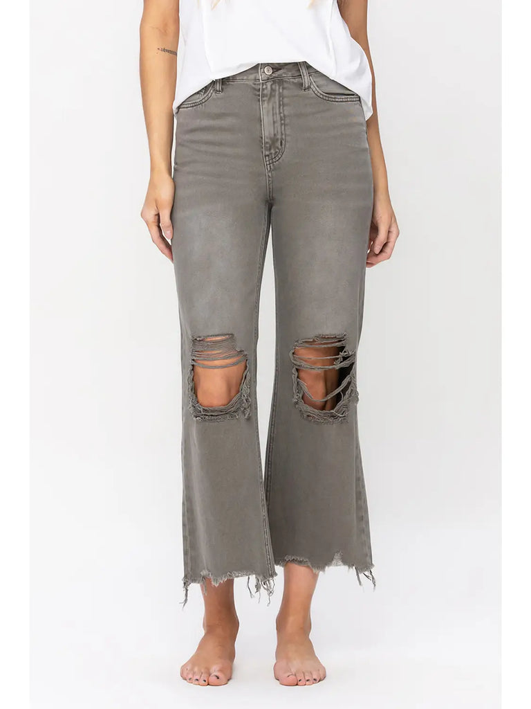 High Waisted Cropped Jeans