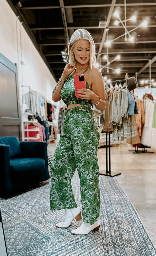 floral Cut Out Jumpsuit