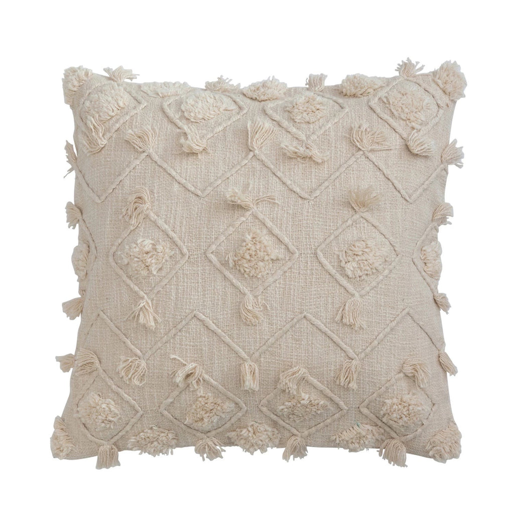 Cream Textured Pillow