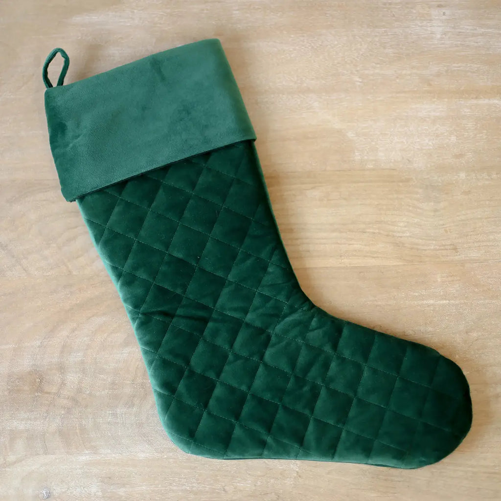 Velvet Green Stocking