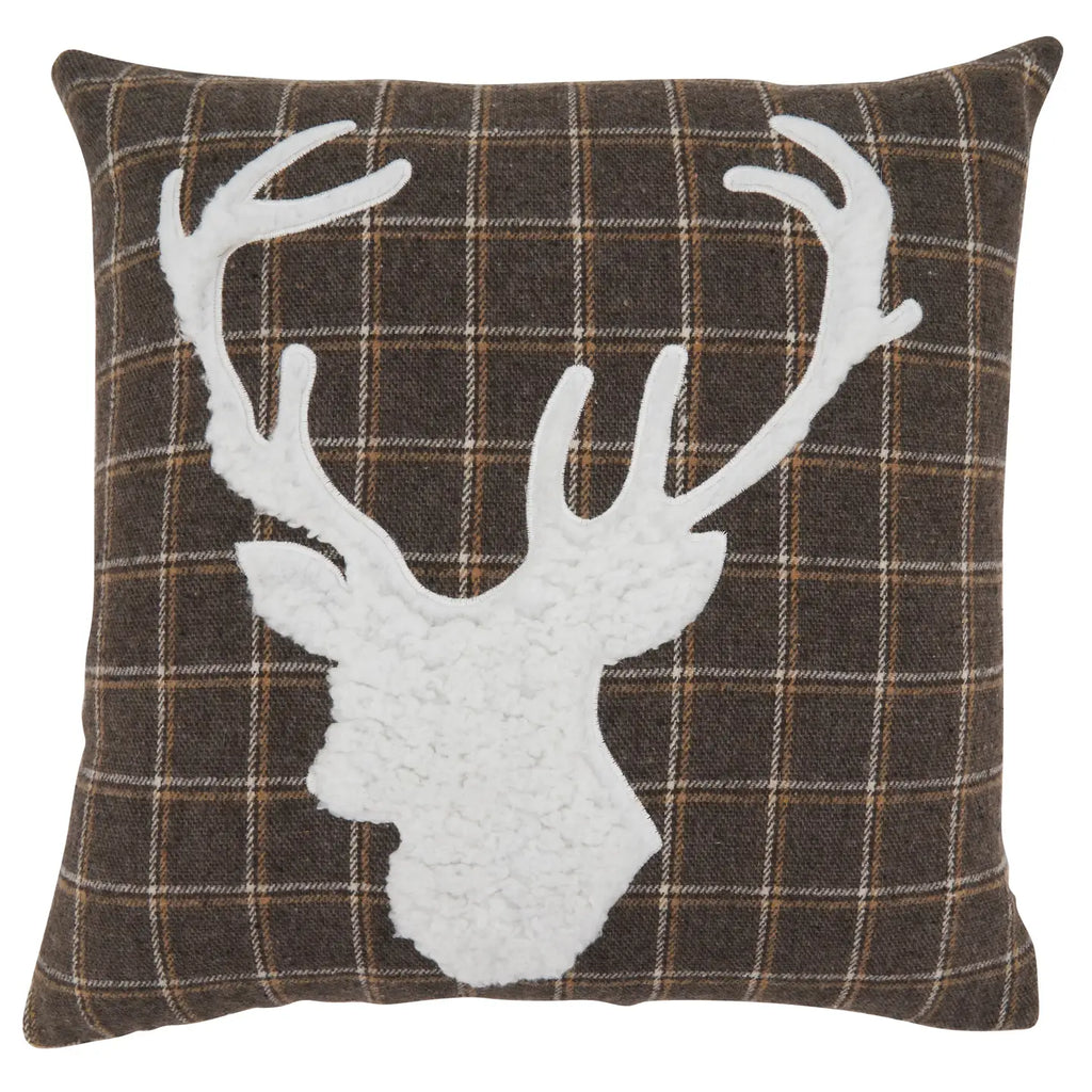 Deer Plaid Pillow