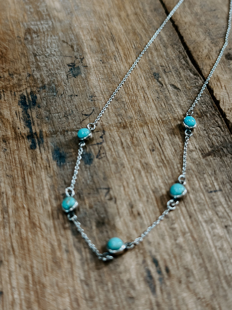 5 Stone Turquoise Necklace