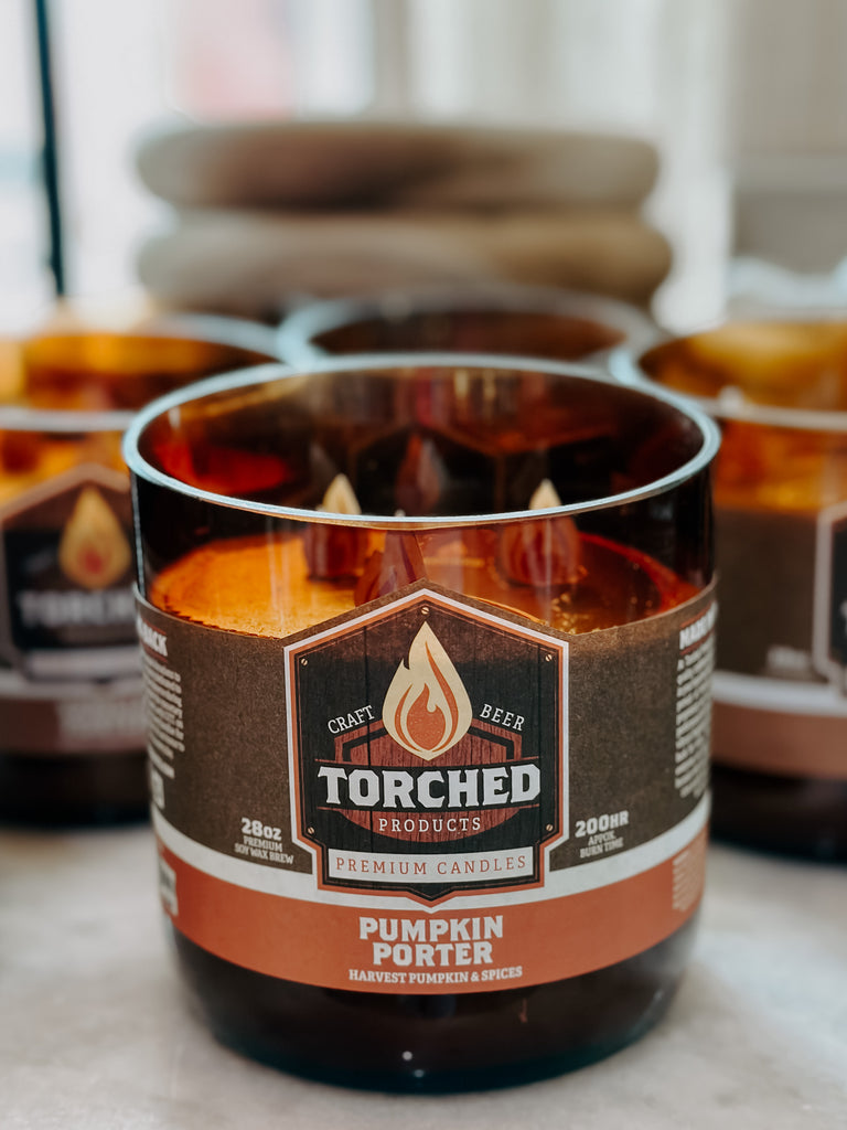 Torched Beer Growler Candle