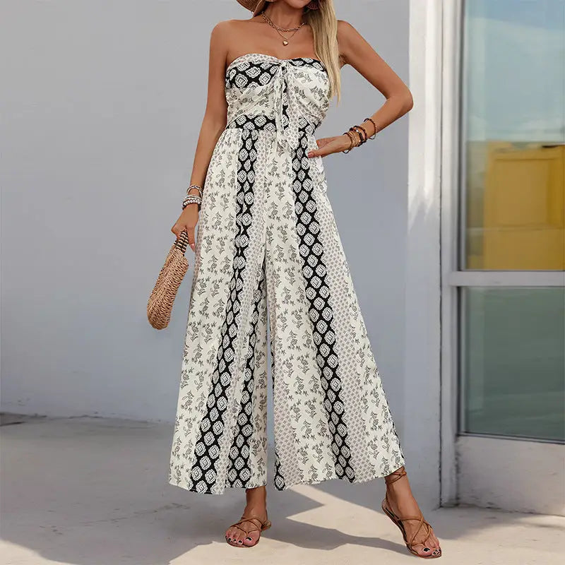 Smocking Tube Jumpsuit