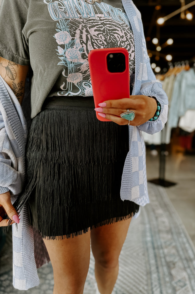 Black Fringe Skirt