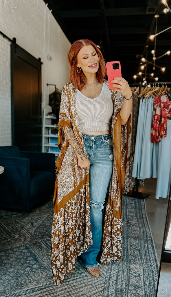 Boho Long Kimono