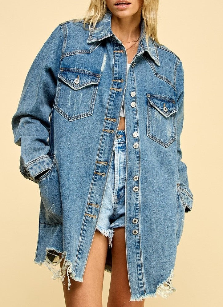 Western Denim Shacket