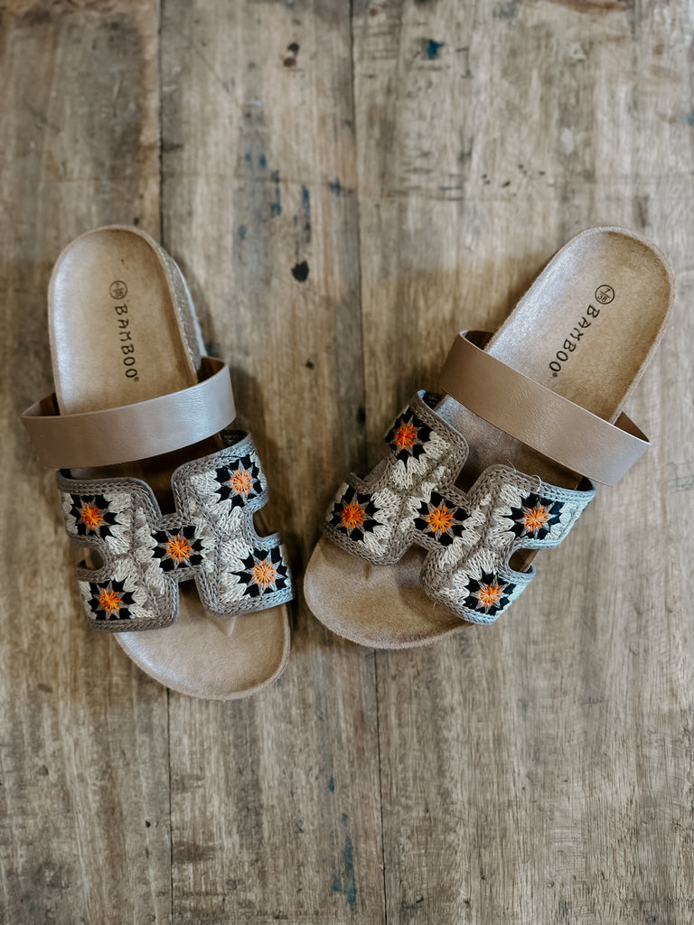 Floral Crochet Sandals