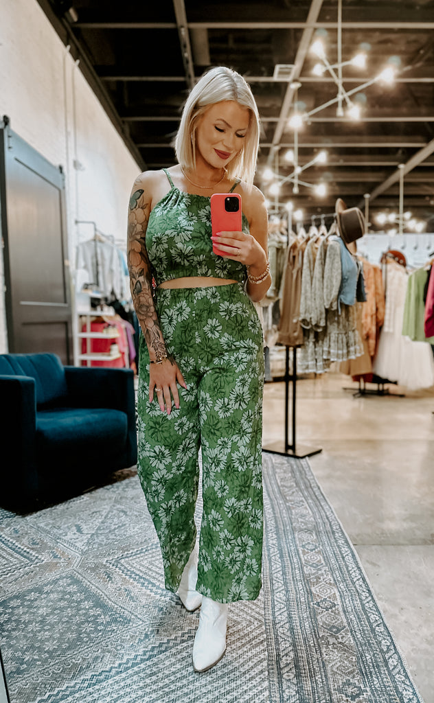 floral Cut Out Jumpsuit