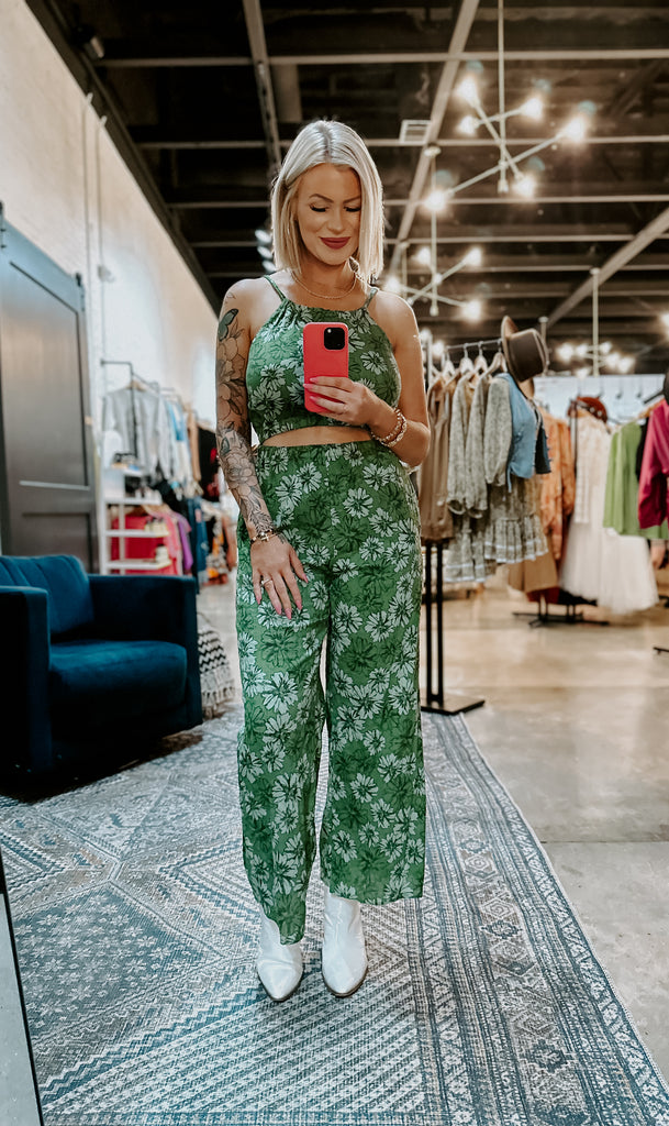 floral Cut Out Jumpsuit